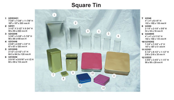 Square Tin,Square Tin Box