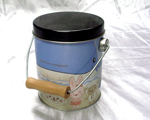 tin trash bucket