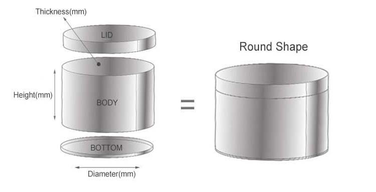 custom design round tins