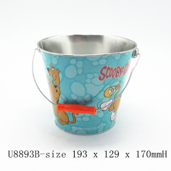 Tin Bucket & Trash Can U8893B